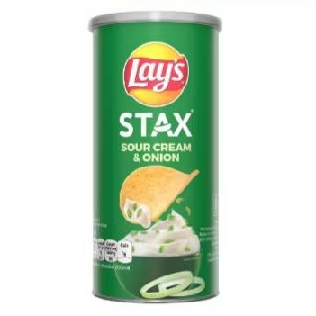 

Lay's Stax Keripik Kentang Rasa Sour Cream & Onion 70 g