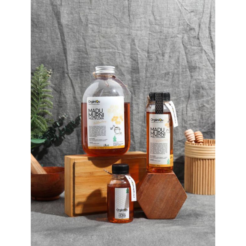 

OrganiQu Madu Multiflora Pure Mentah Murni Madu Hutan Asli Original OrganiQu