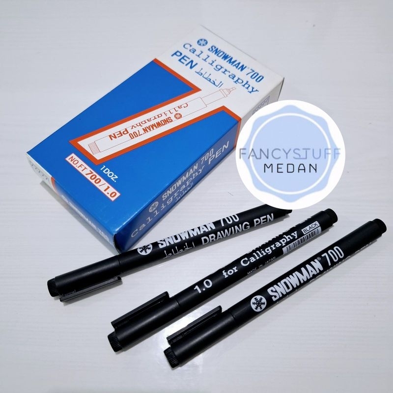 

Fancystuff - pen gambar kaligrafi snowman 1.0 warna hitam isi 12pcs/ktk (grosir)