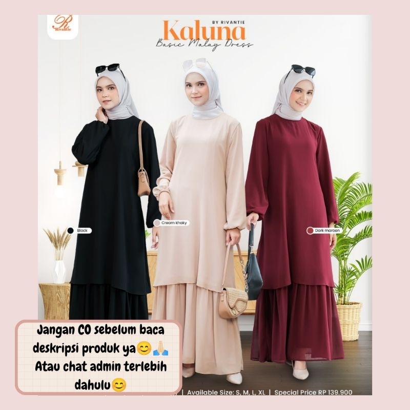 Kaluna dress by Rivantie OPEN PRE ORDER (READY MARET) Gamis cantik