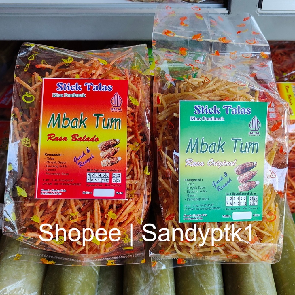 

Snack Talas Keladi MIE MBAK TUM BESAR Khas Pontianak Enak dan HALAL