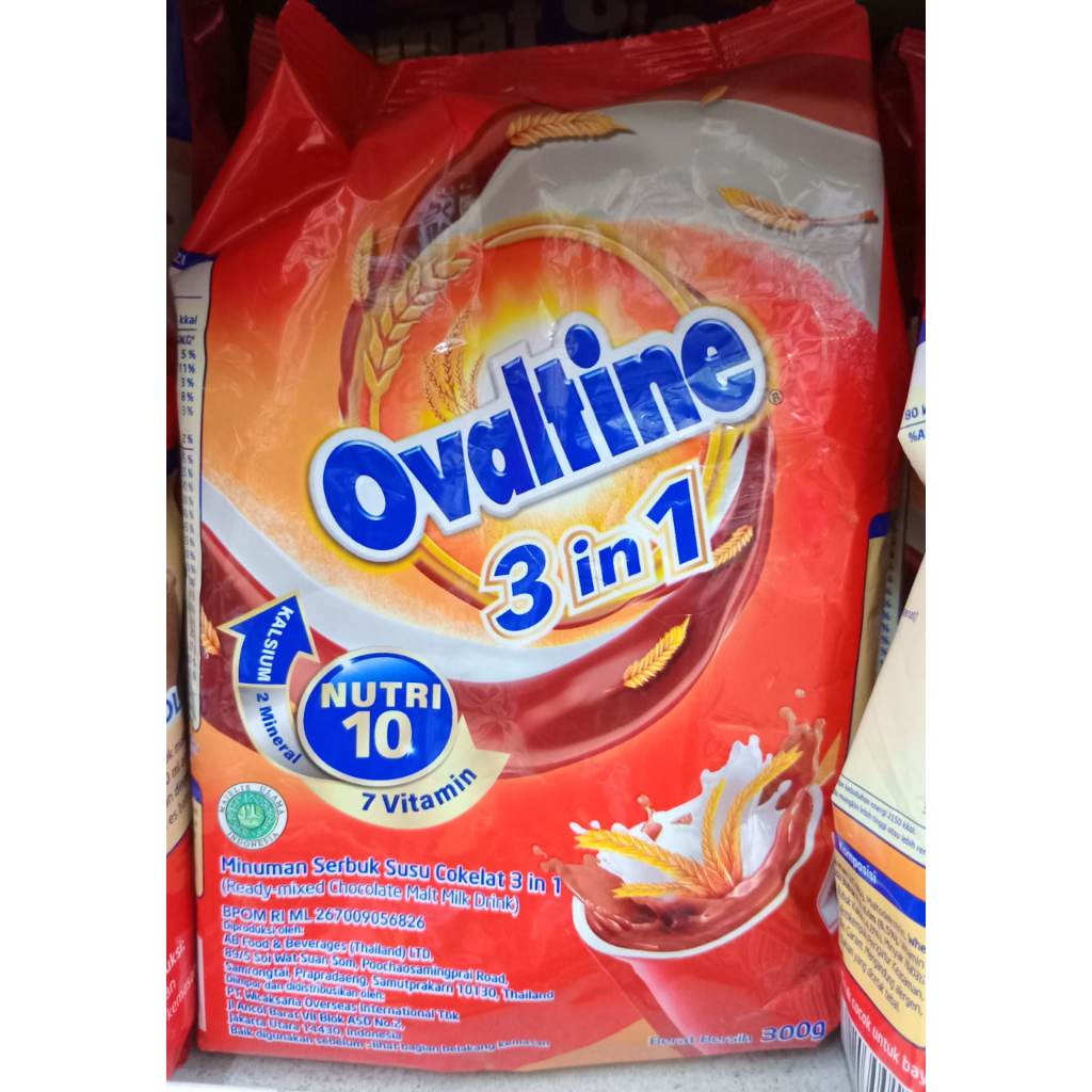 

Ovaltine Chocolate Malt 3in1 300gr / Susu Bubuk Ovaltine Cokelat 3in1 300 gram