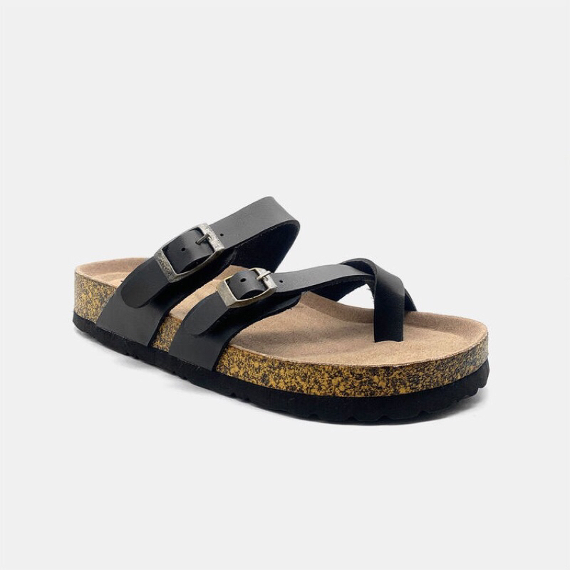 BATA SANDAL FLAT WANITA ATHENA MODEL SLIP-ON JEPIT HITAM 571-6193