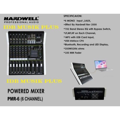 Power Mixer 6 Ch Hardwell PMR6 PMR 6 Original