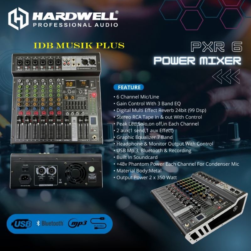 Power Mixer 6 Ch Hardwell PXR6 PXR 6 Original