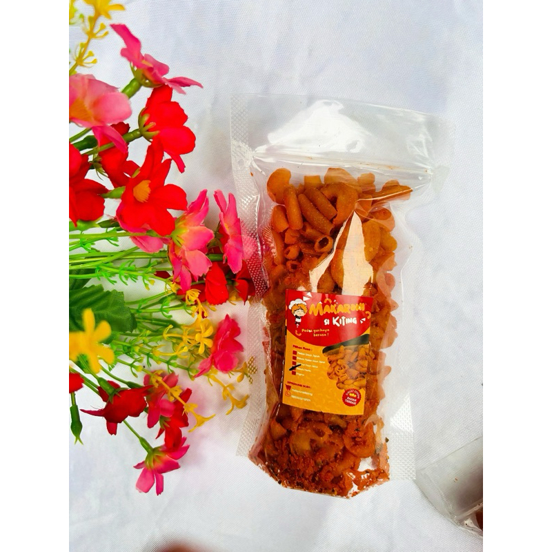 

Makaroni Rasa Balado Manis | Makaroni dengan tingkat Pedas yang sedikit | Makaroni Manis Pedas Gurih |makaroni kriuk kemasan 80-90gram