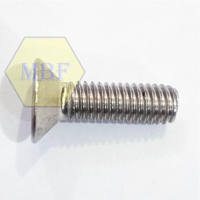 M10 x 25 Baut Countersunk L Verseng Stainless 304 M10x25
