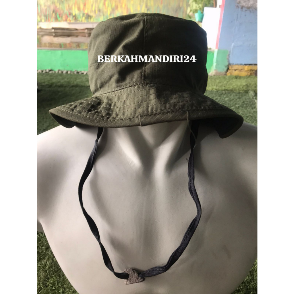 Topi Rimba Polos Topi Camping Hiking TNI Militer