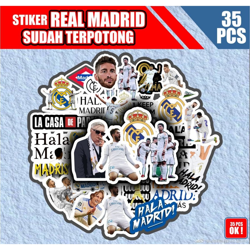 

Stiker Real Madrid Sudah Terpotong 35 Pcs