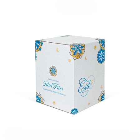 

(5 Pcs)Kardus Parcel Idul Fitri 25x25x33 Cm Box Hampers Lebaran Dus Sembako Toples Kuker Eid Mubarak