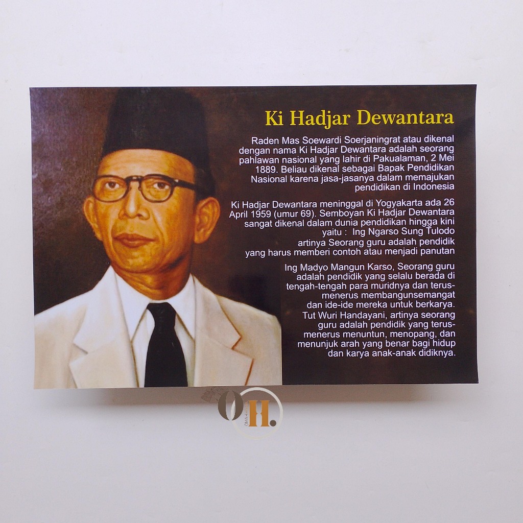 Poster Ki Hajar Dewantara - Poster sekolah - Poster Tokoh Nasional