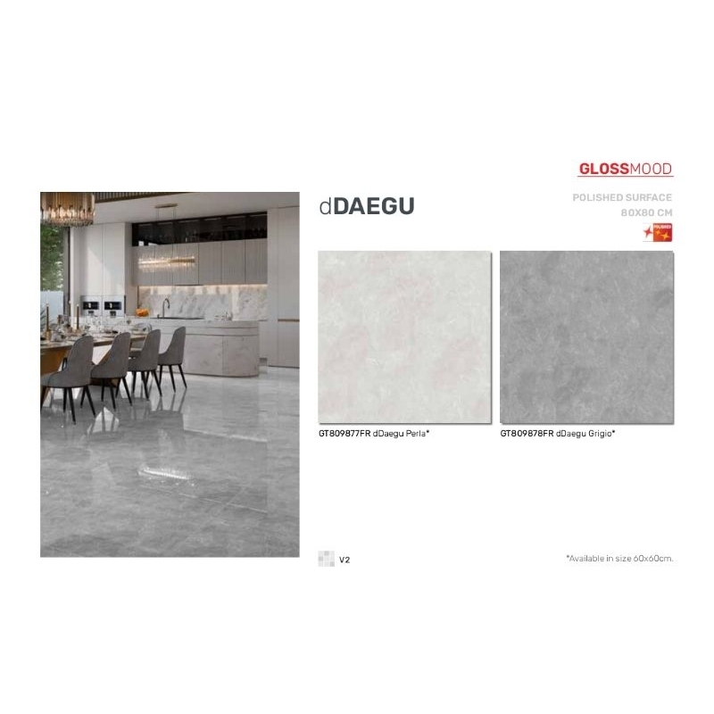 Roman Granit dDaegu Perla Grigio Ukuran 80x80 100×100 cm gloss polished surface granit dinding lanta