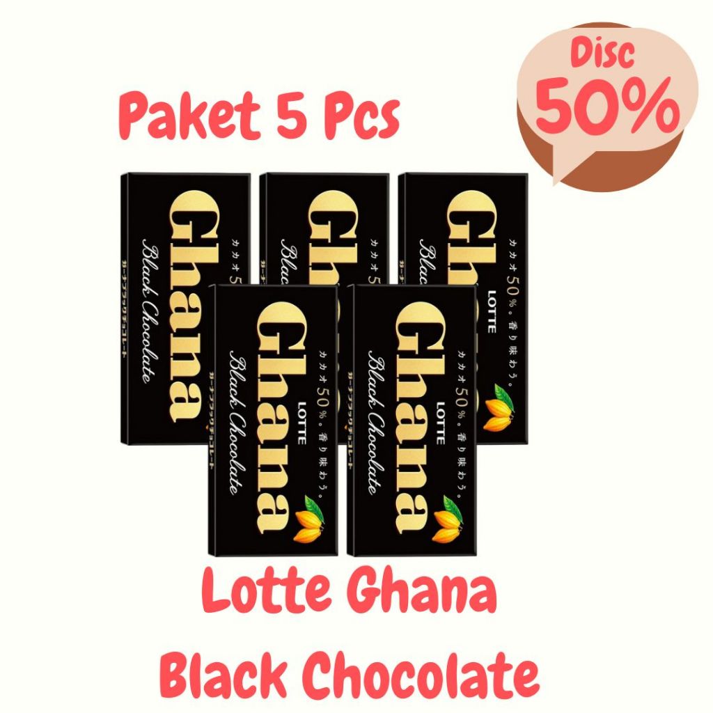 

Sale - Lotte Ghana Black Chocolate isi 5 Pcs