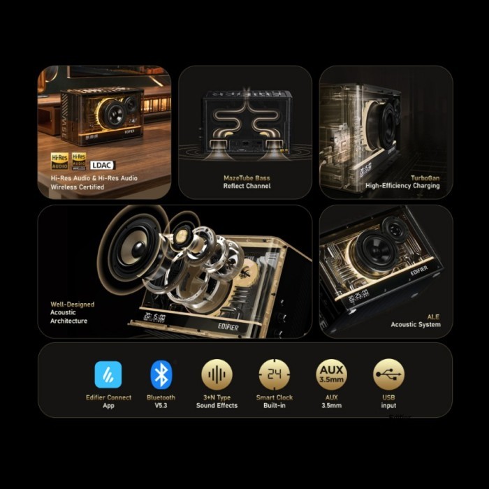 Edifier QD35 QD 35 Tabletop Hi-Res Audio Wireless Bluetooth Speaker