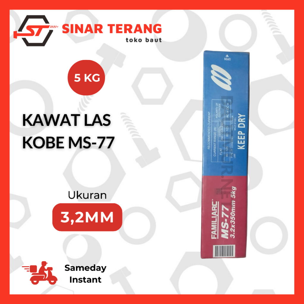 (5KG) Kawat Las KOBE MS77 3.2mm / Welding Electrode