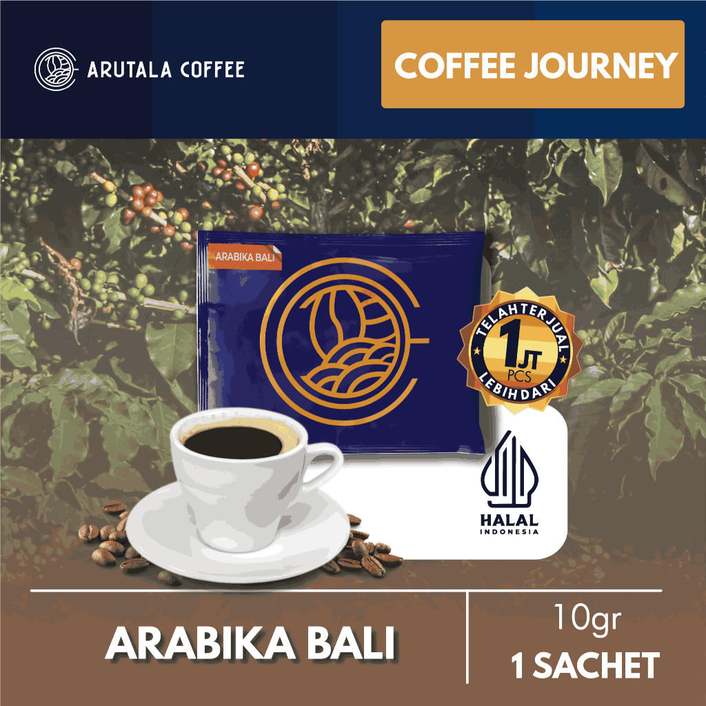 

ARUTALA Coffee Journey - Arabika Bali (1 Pcs - 10gr)