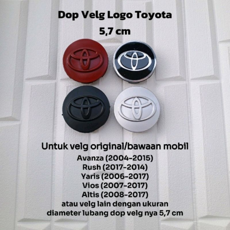 Dop velg logo toyota 5,7 cm Avanza 2004-2015, Rush 2007-2014