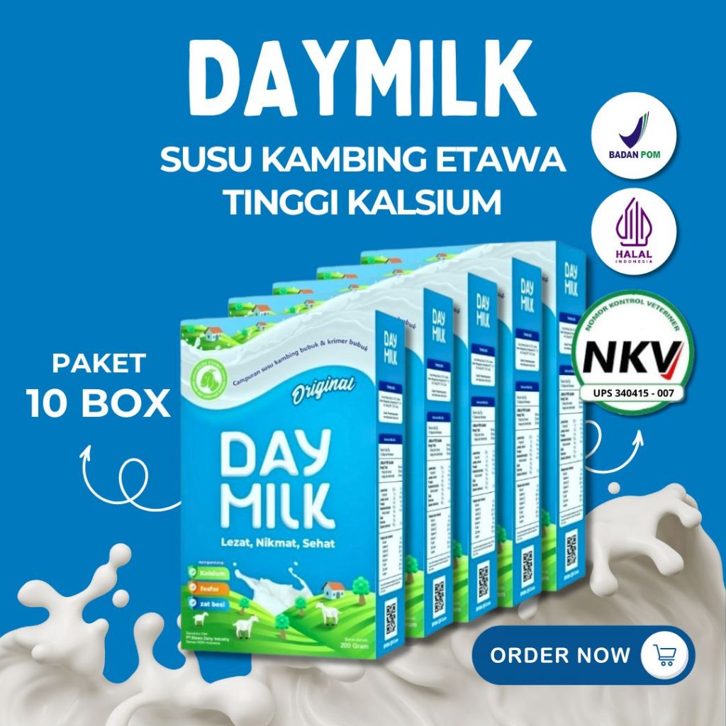 

Ramadhan Sale DAYMILK - 10 Box - Susu Kambing Etawa Bubuk Jaga Kepadatan Tulang Dan Sendi.