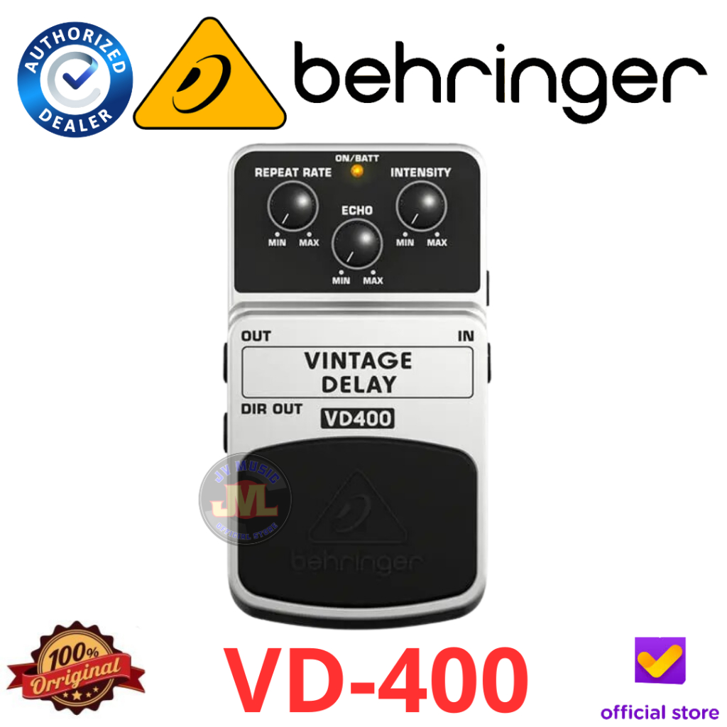 Behringer VD400 Vintage Analog Delay Effects Pedal Behringer VD-400 Efek Gitar