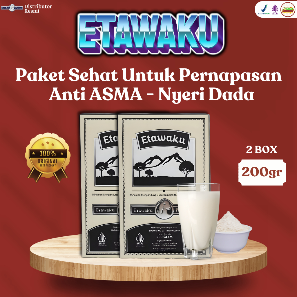 

ETAWAKU 2 Box - Paket Napas Sehat Anti ASMA Anti Nyeri Dada Paru Paru Sehat Sejahtera