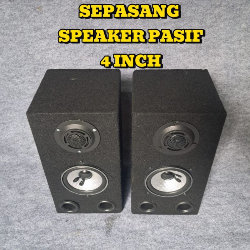 SPEAKER PASIF PASIF 4 INCH BOK PLUS TWEETER SEPASANG SPEKER RUANGAN MONITOR