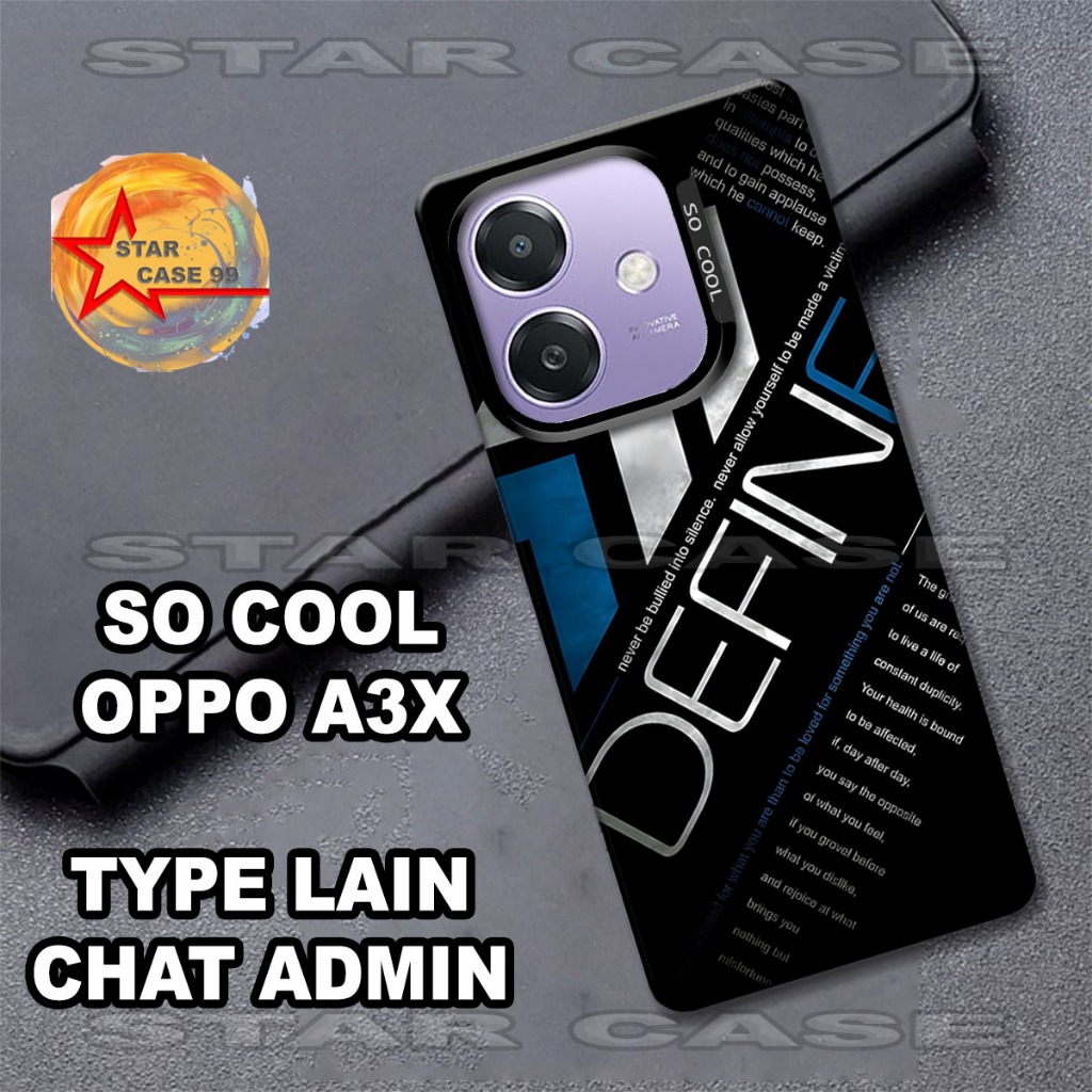 S12-Case hybrid IMD OPPO A3X- motif cowok -  kesing OPPO A3X -casing-cassing-pelindung Hp-silicon