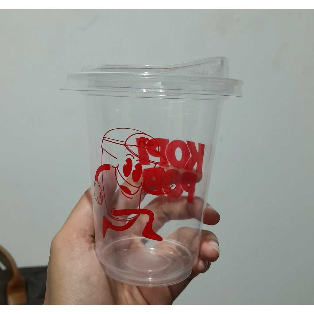 CUP PP DATAR 12 OZ 7 GR + TUTUP STRAWLESS