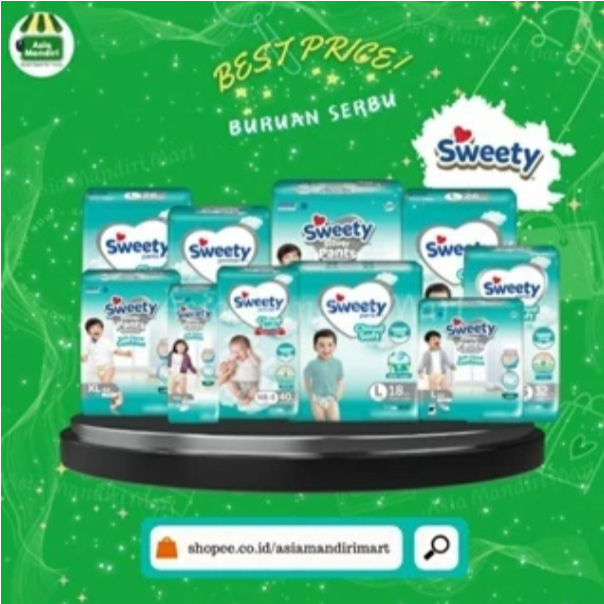 SWEETY SILVER PAMPERS PANTS PROMO M46 / L54 / XL 42 / XXL32