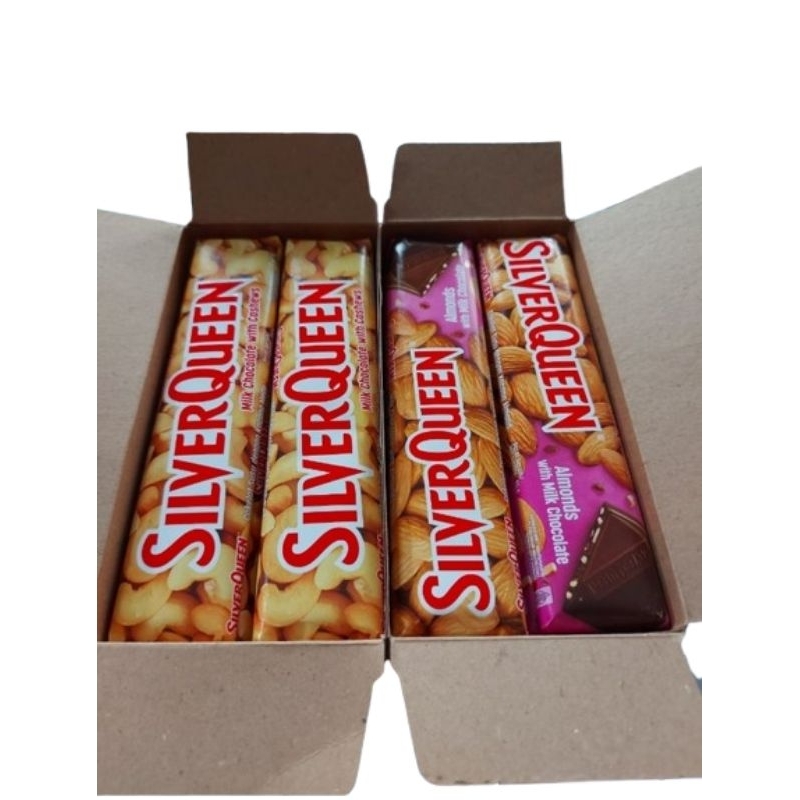 

Silverqueen Almond/Cashews 55gr 1 box isi 10 murah