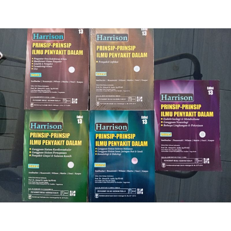 Harrison, Prinsip-prinsip ilmu penyakit dalam edisi 13, vol 1-5 Original