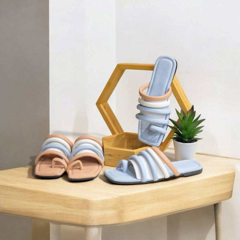 Sandal Slip-On Perempuan Hits Terbaru 2024 Macati / Sendal Lebaran Wanita Korean Style Sandal Murah 