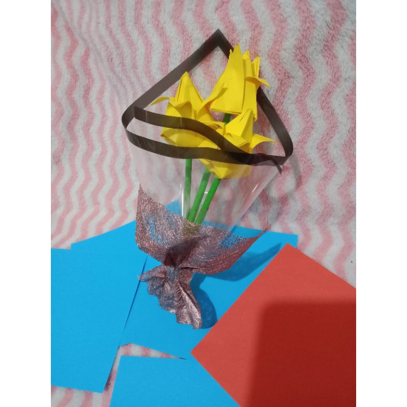 buket bunga mini kertas origami