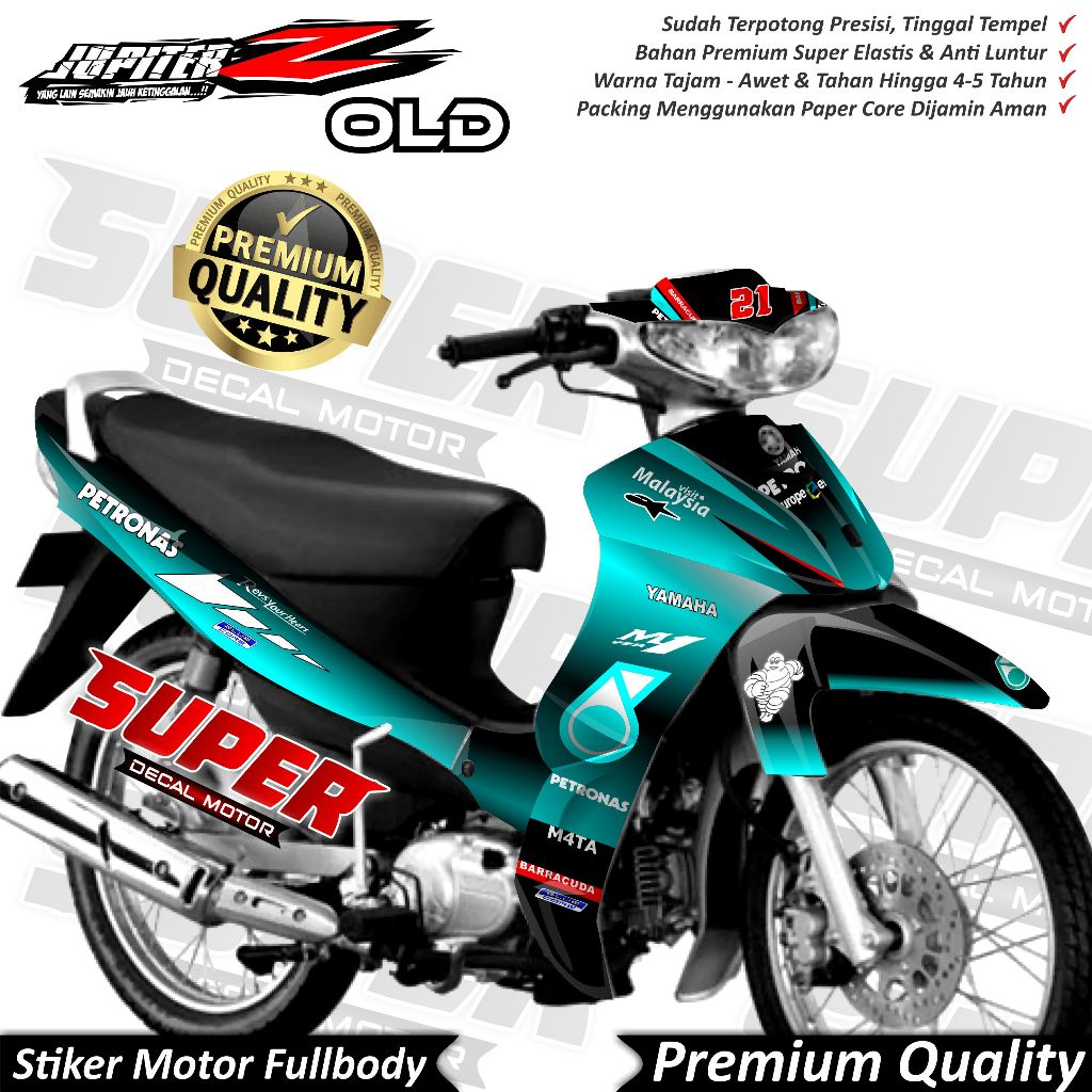 (COD) Stiker Decal Motor Jupiter Z Lama Full Body Variasi Petronas Keren