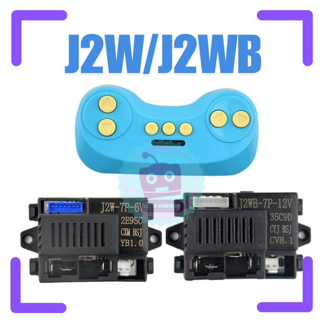 RECEIVER J2WB-7P-6V J2W-7P-6V J2WB-7P-12V J2W-7P-12V 6VOLT 12VOLT MOBIL MAINAN AKI ANAK REMOT CONTRO