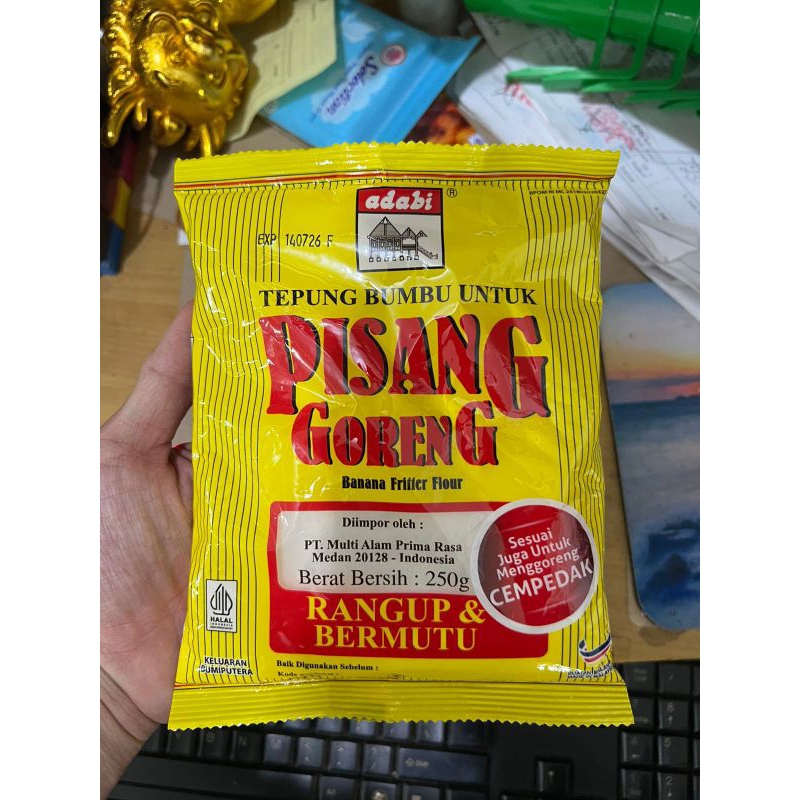 

TEPUNG GORENG PISANG ADABI MALAYSIA 250 GR - TEPUNG BUMBU PISANG GORENG - TEPUNG GORENG PISANG MALAYSIA - TEPUNG PISANG - GORENG PISANG