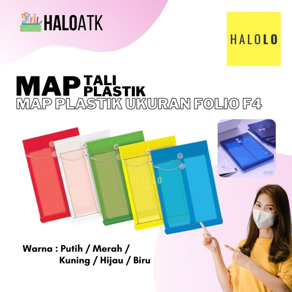 Map PlastikTali Folio F4 Map Plastik Amplop Map Plastik Transparan