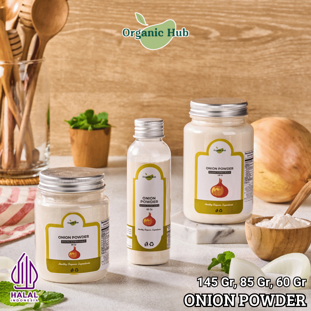 

Organic Hub Onion Powder Bumbu Masakan Dapur 100% Bawang Bombay Bubuk Masak 60 gr