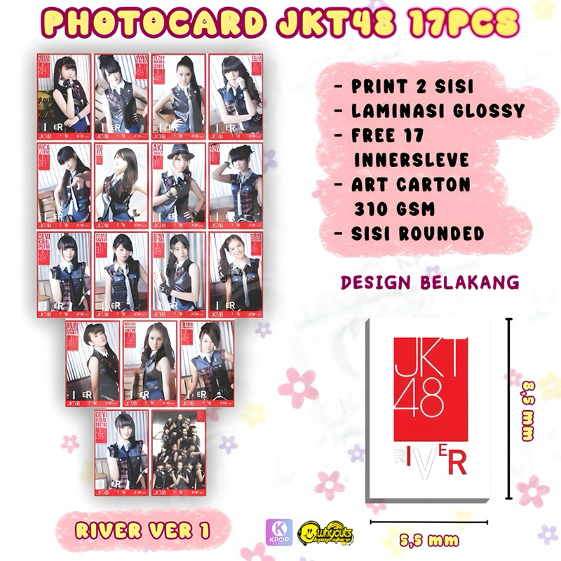PC Photocard JKT48 River / print 2 sisi laminasi glossy free inner sleeve tebal tidak luntur anti ai