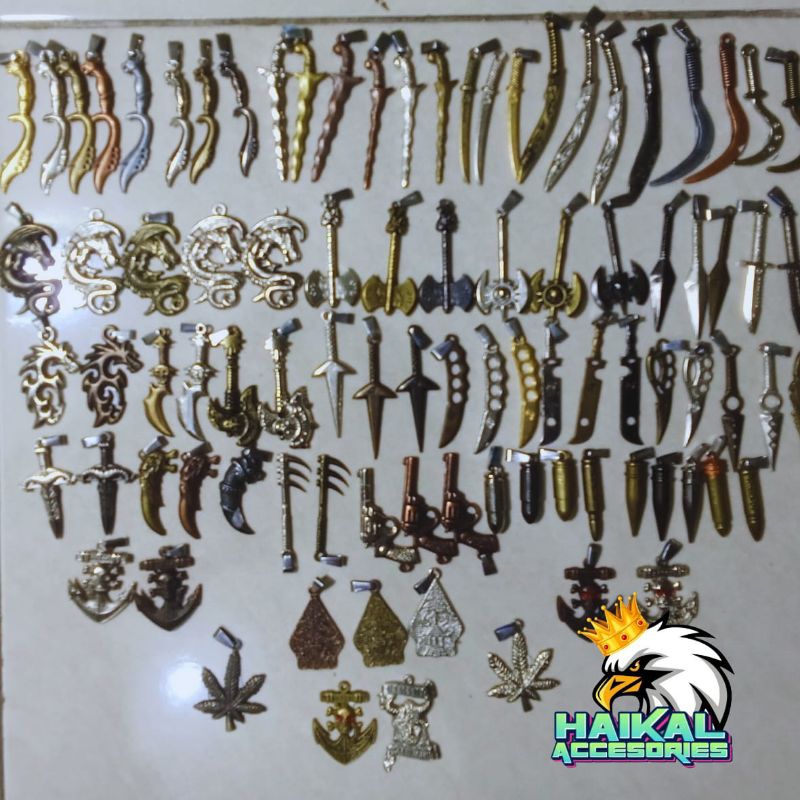 Liontin bandul kalung bandul kalung metal cewek cowok