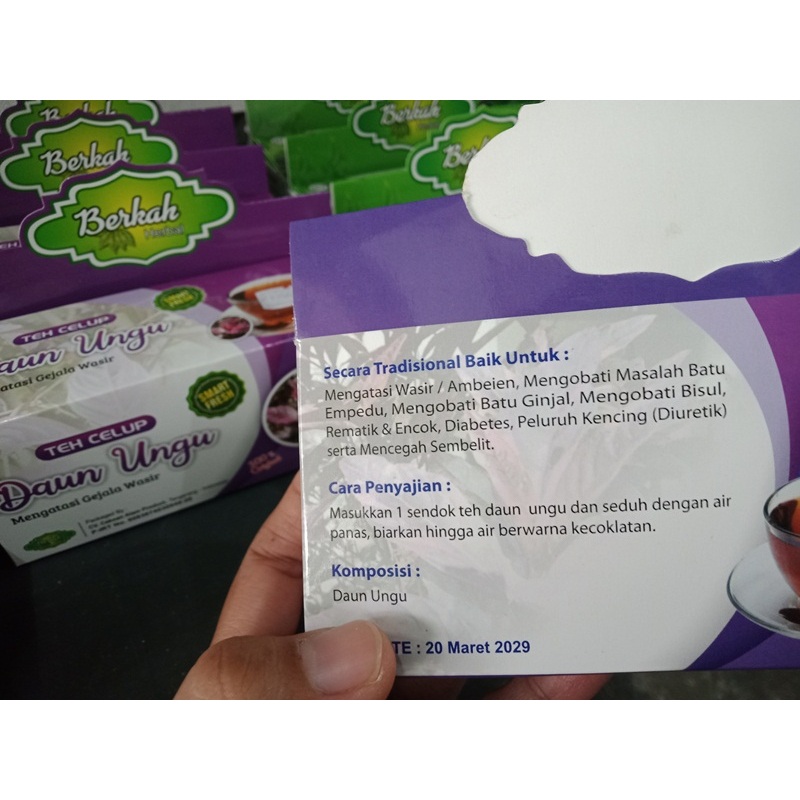 

TEH CELUP DAUN UNGU ISI 20 MENGATASI WASIR DAN MELANCARKAN BAB