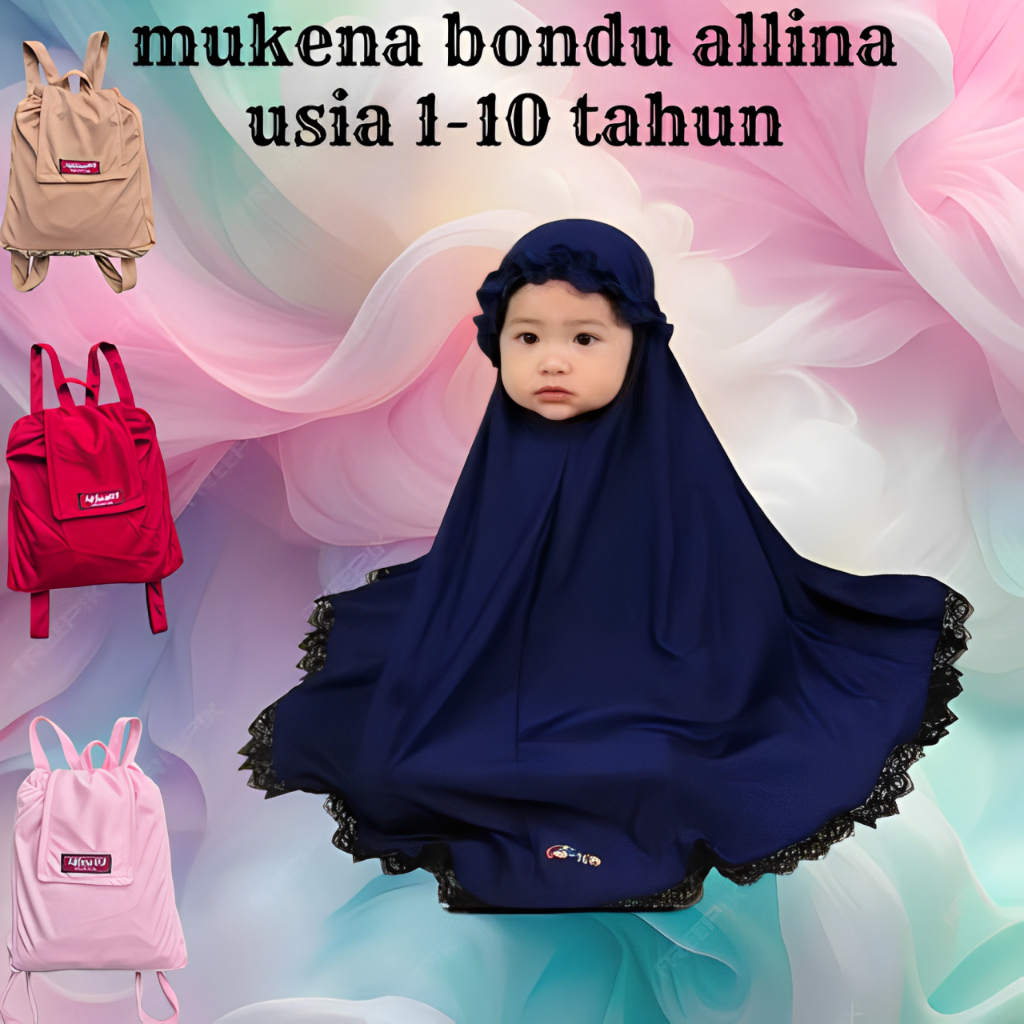 Mukena Anak Umur 10 Sampai 12Tahun Satu Set Mukenak Muqenah Bayi Ramadhan Polos Bordir Mukeno Tanggu