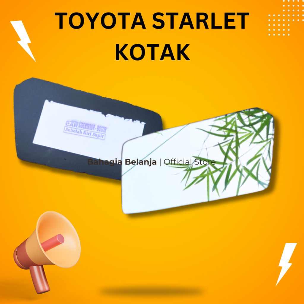 kaca spion cermin Kiri Kanan Toyota Starlet kotak kaca only kaca spion Starlet kotak kaca saja tanpa