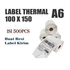 

LABEL THERMAL ALAS KERTAS 100 X 150 mm A6