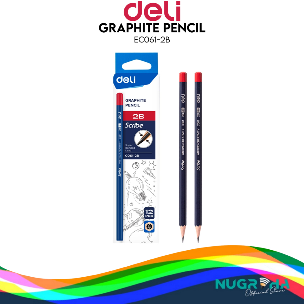 

DELI C061 2B PENSIL GRAPHITE PENCIL HEXAGONAL BARREL