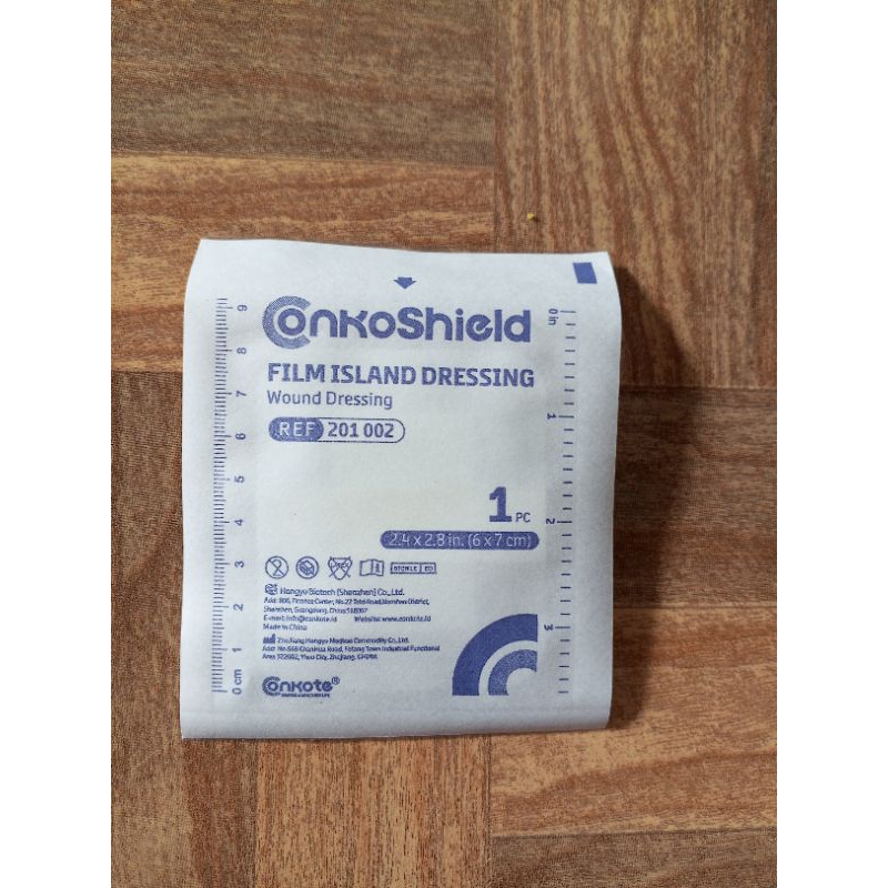 Conkoshield film island dressing wound dressing 6 x 7cm kualitas postop, transparan dressing film