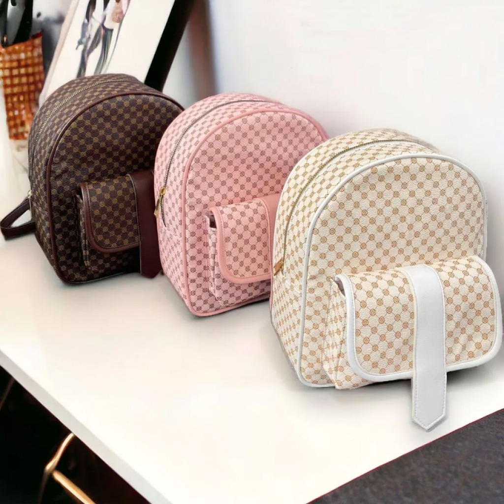 Arabella - Tas Ransel Arabella Serbaguna / Tas Gendong kulit sintetis motif Backpack Wanita Terbaru