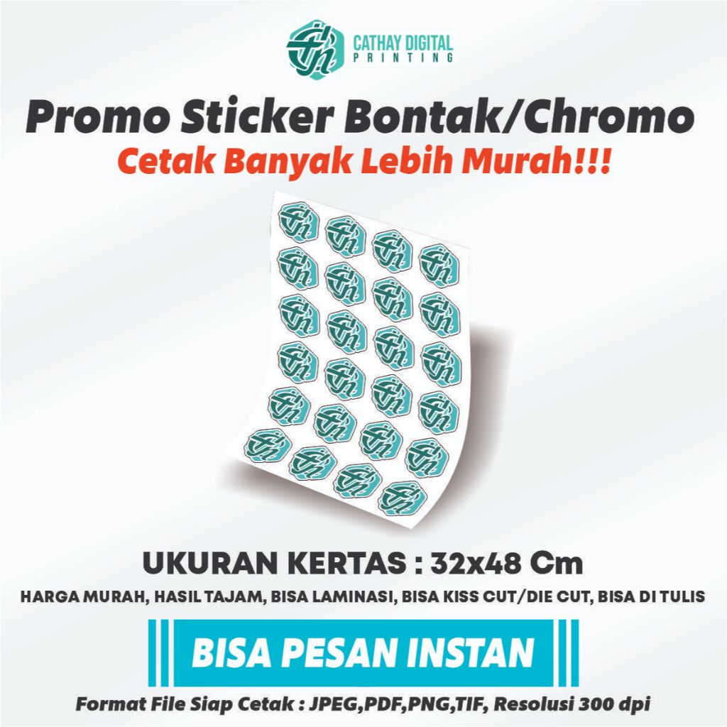 

PROMO Sticker Bontak | Sticker Chromo | Bontak A3+ Kiss Cut