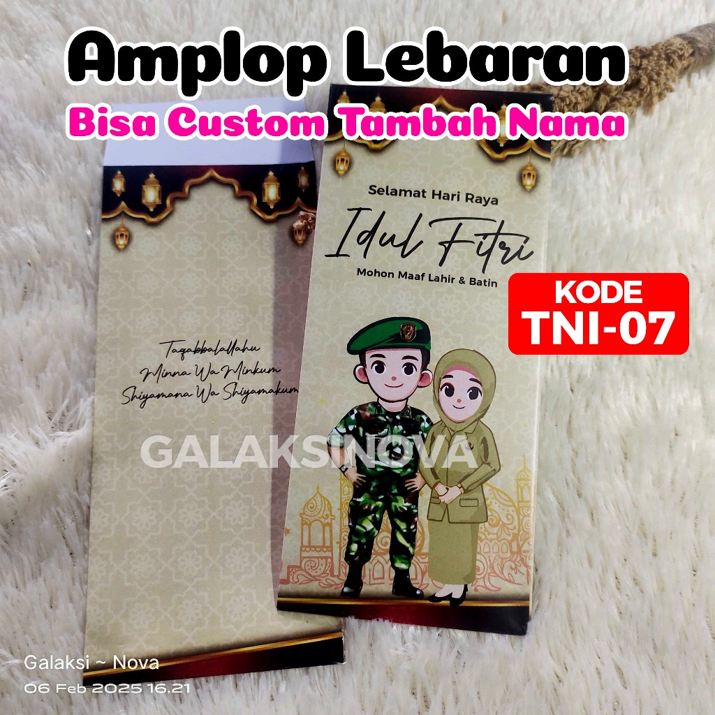 

TNI.07 - Amplop Idul Fitri GURU TNI AD | Amplop Lebaran Custom | Amplop Custom