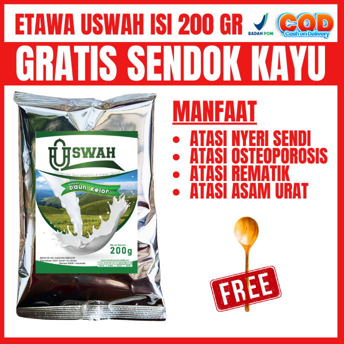 

Etawa USWAH Susu Etawa Herbal Asam Urat Rematik Pegal Linu Original 1 Box GRATIS Sendok Kayu