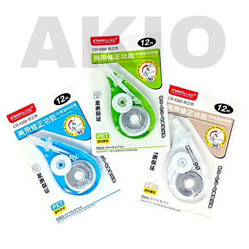 

Tip ex Kertas Roll Karakter CHANGLI CR-1068 12m Correction Tape Rotatable Aesthetic Murah